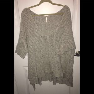 Free People (S) oversized V-neck sweater